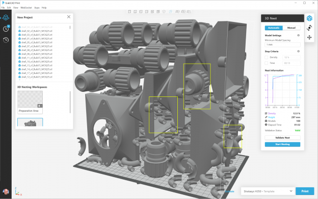 GrabCAD Print for the Stratasys H350™ 3D printer